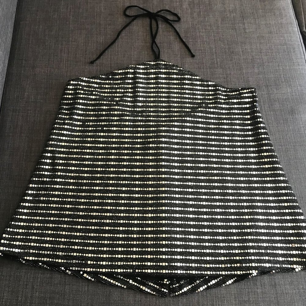 Silver sequins top